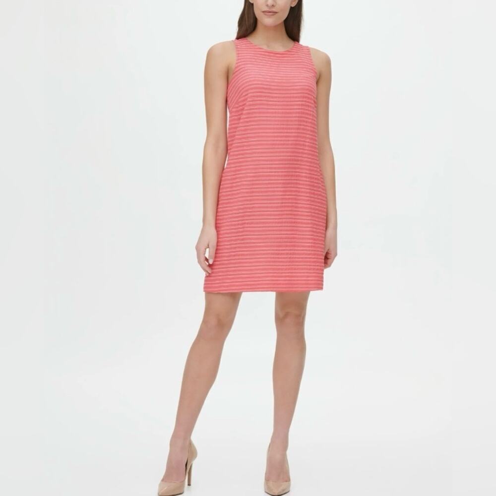 Tommy Hilfiger Striped Sleeveless Crew Neck Short Shift Dress Size 10